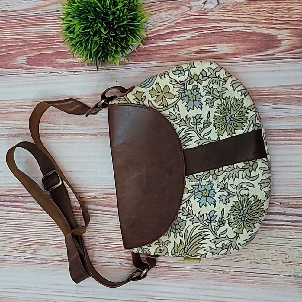 Joyn canvas and leather satchel